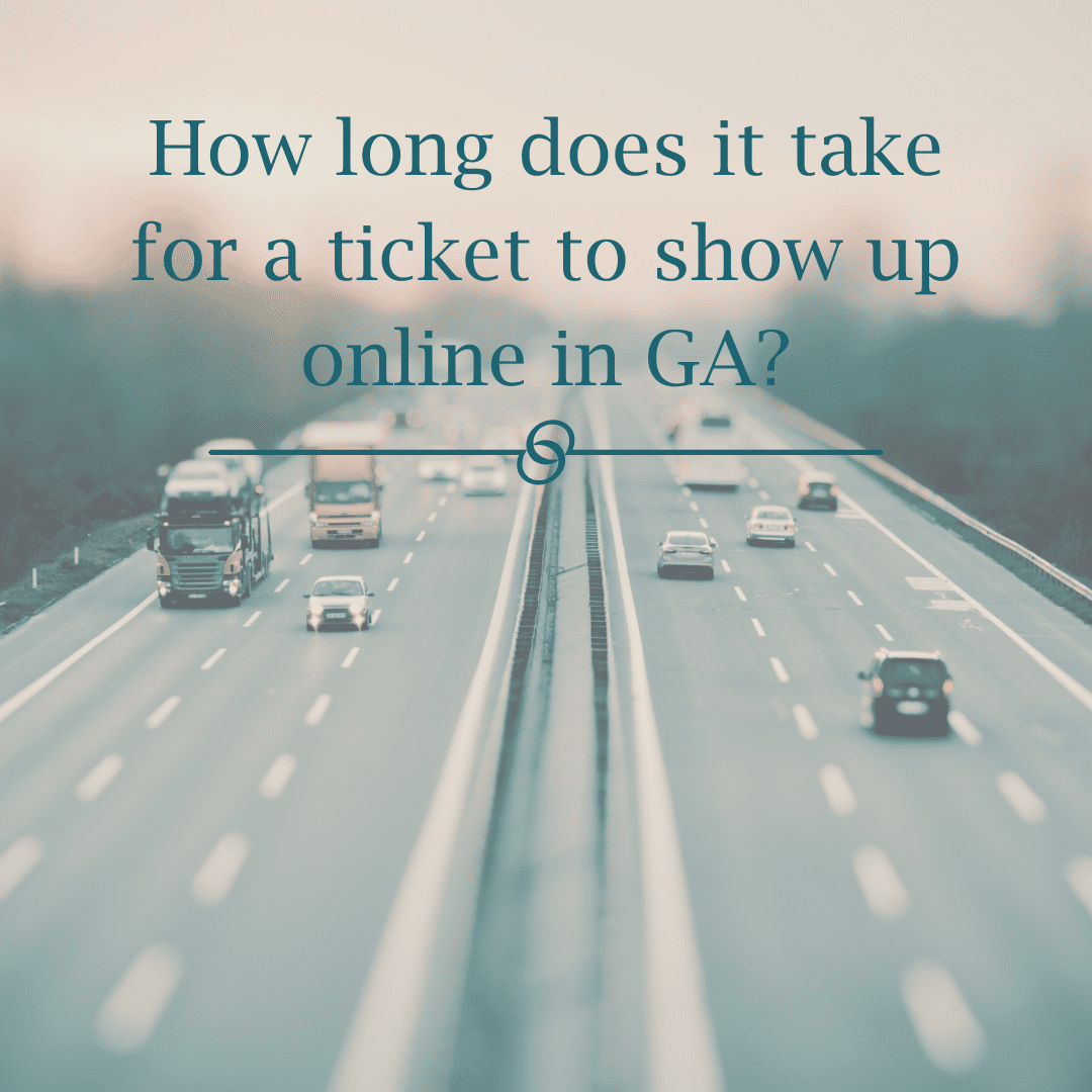 How long does it take for a ticket to show up online in GA