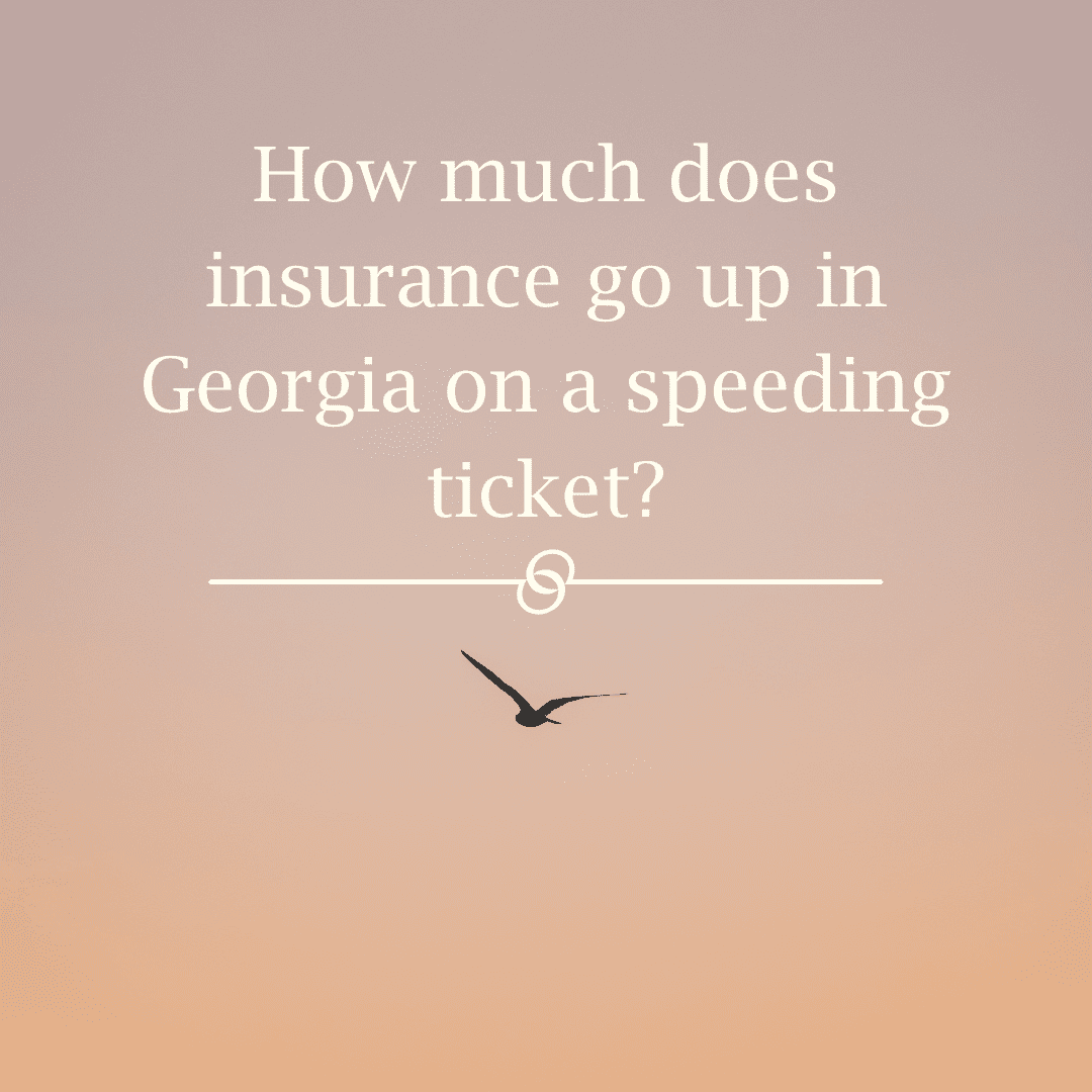 How much does insurance go up in Georgia on a speeding ticket